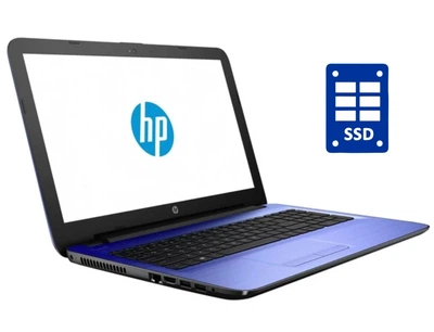 Ноутбук HP 15-ay015dx / 15.6" (1366x768) TN / Intel Core i3-6100U (2 (4) ядра по 2.3) / 8 GB DDR3 / 240 GB SSD / Intel HD Graphics 520 / WebCam / Win 10 Pro б/в