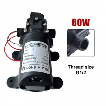 Насос водяний мембранний (12V, 60W, 5л/хв)