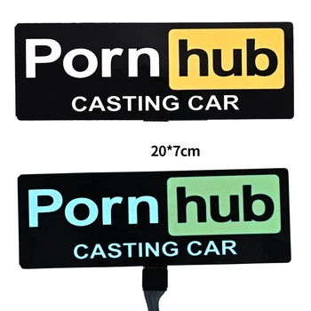 Наклейка-эквалайзер на стекло авто "PornHub Casting Car" на батарейках