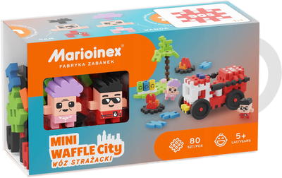 Konstruktor Marioinex Mini Waffle City Woz strazacki 80 elementów (5903033903193)