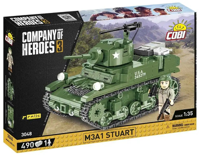 Konstruktor Cobi Company of Heroes 3 M3A1 Stuart 490 elementów (5902251030483)