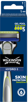 Бритва Wilkinson Hydro 5 Skin Protection для чутливої шкіри зі змінними лезами для чоловіків 1 шт (4027800438938)