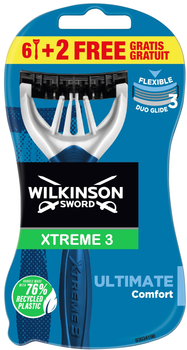 Набір бритв для гоління Wilkinson Xtreme3 Ultimate для чоловіків 8 шт (4027800874170)