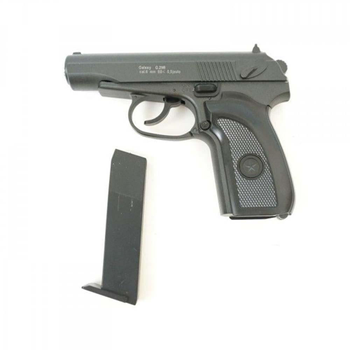 Детский страйкбольный пистолет ПМ "Пистолет Макарова" металлический с шариками Galaxy G29B Черный