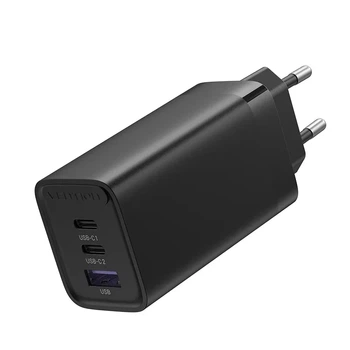 Зарядное устройство Vention Adapter USB-C GaN Fast Charging PD QC4+ 65W FED Black (YM1639)