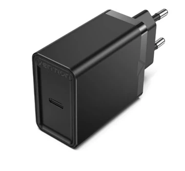 Сетевое зарядное устройство Vention PD 30 W Type-C быстрая зарядка Black (YM1219)