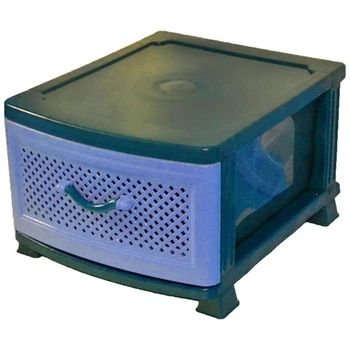Комод пластиковий для дому Efe Plastics 1 ящик 27х46х38, сітка, сірий