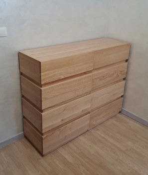 Комод из массива дуба Стокгольм 1100х1400х490 в прозрачном лаке