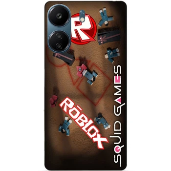 Чехол силиконовый бампер Candy для Xiaomi Redmi 13C с рисунком Roblox Игра в кальмара Роблокс