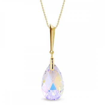 Срібний та позолочений кулон Spark зі Swarovski Lacrima NNG610622AB