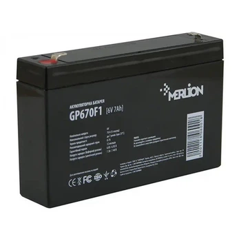 Аккумулятор мультигелевый MERLION GP670F1 6V 7 Ah AGM