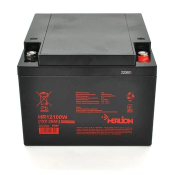 Аккумулятор мультигелевый MERLION HR12100W 12V 28 Ah High Rate AGM