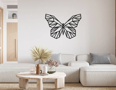 Декоративне панно на стіну з дерева Upwood Decor Метелик2 Butterfly2 60 х 85.8 см black