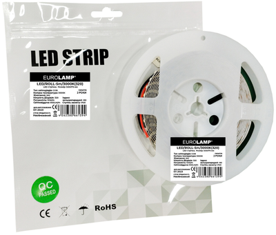 Світлодіодна стрічка EUROLAMP LED/ROLL-5m/3000K(320)(5) COB 320