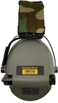 Наушники тактические активные Sordin Supreme Pro X с LED фонарём Зеленые (75302-X-07-S)