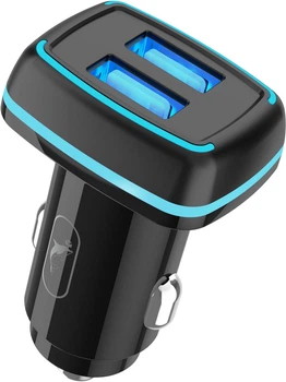 Автомобильное зарядное устройство Sky Dolphin SZ18 2-USB 3.4 A Черное (AZP-000098)