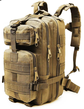 Рюкзак тактический штурмовой, армейский 28L Nobrand 45х25х23 см Койот 000273572