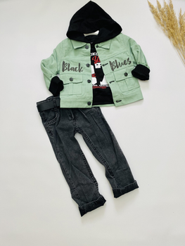 Комплект джинсовий для хлопчиків Murat Baby Blak Blues 80 см Зелений