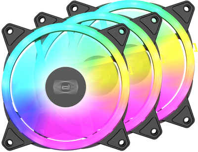 Набор вентиляторов PcCooler F3 T120 ARGB 3 in 1 Black