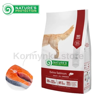 Сухий корм для дорослих собак всіх порід з лососем Nature's Protection Extra Salmon Adult All Breeds, 2 кг (NPS45751)