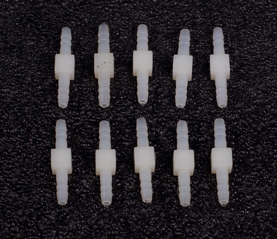 Штуцер ялинка пластик 3,0 мм для з'єднання пневматичних шлангів Упаковка 10 шт LUMED SERVICE LU-1008832