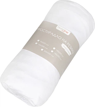 Простирадло Home Line на гумці Трикотажне 90х200 см Біле (2600001626032)