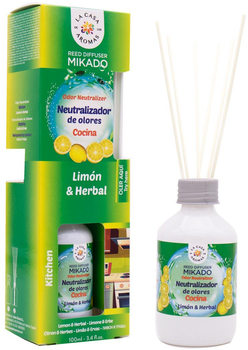 Ароматичні палички La Casa de los Aromas Special Kitchen Odor Neutralizer Reed Diffuser Лимон і зелень 100 мл (8428390048365)