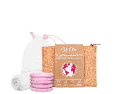 Набір для догляду за обличчям Glov Less Waste серветки для зняття макіяжу + рушник для обличчя + мішок для прання + косметичка (5907440740839)