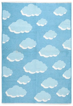 Килим дитячий My Home Moretti Side, 200*290 см, двосторонній блакитний Хмари