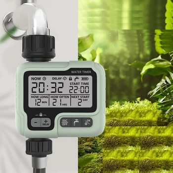 Автоматический таймер подачи воды (HCT-322) с LCD экраном для садовых растений, газонов.