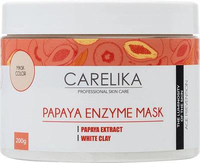 Маска для лица Carelika Papaya Enzyme Mask with Caolin Professional энзимная с экстрактом папайи 200 г (4751039280937)