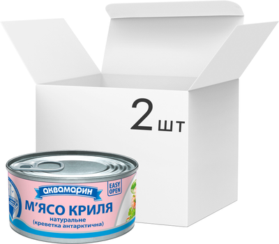 Упаковка м'яса криля Аквамарин 185 г х 2 шт (4820183773487_1)