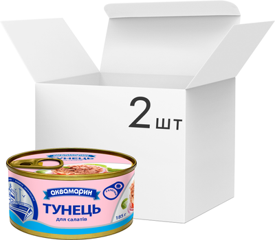 Упаковка тунця салатного Аквамарин 185 г х 2 шт (8852021001397_1)