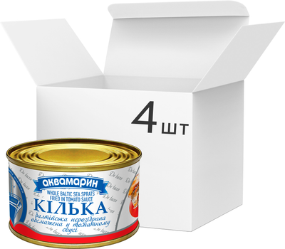 Упаковка кільки Аквамарин №5 230 г х 4 шт (4820183773661_1)