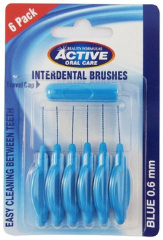 Міжзубні щітки Active Oral Care Interdental Brushes 0.60 мм 6 шт (5012251011358)