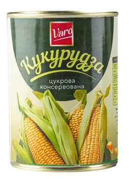 Кукурудза цукрова консервована VARO 10 шт х 400 г