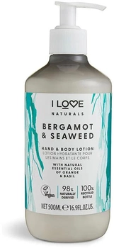Balsam do ciała i rąk I Love Naturals Hand & Body Lotion Bergamot & Seaweed 500 ml (5060351549981)