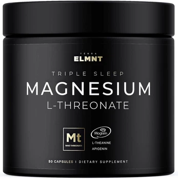 Треоната магния (магтеин) премиум-класса Terra Еlmnt Magnesium L-Threonate 50 капсул