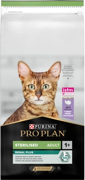 Сухий корм для дорослих стерилізованих котів Purina Pro Plan Sterilised Adult 1+ Renal Plus з індичкою 14 кг (7613287887702)