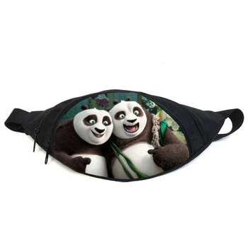 Поясная сумка бананка Панда Кунг-фу (GBP016) Gear Bag черная