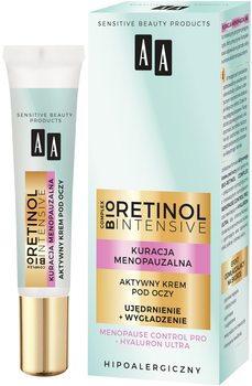 Krem pod oczy AA Cosmetics Retinol Intensive Kuracja Menopauzalna ujędrnienie + wygładzenie 15 ml (5900116083674)