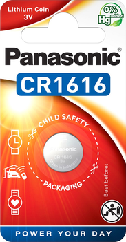 Батарейка Panasonic літієва CR1616 блістер, 1 шт (CR-1616EL/1B)