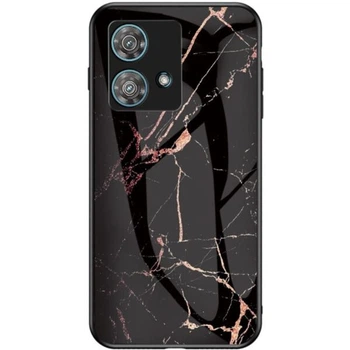 Чехол с рисунком Deexe Gradient Pattern для Motorola Edge 40 Neo - Black / Gold