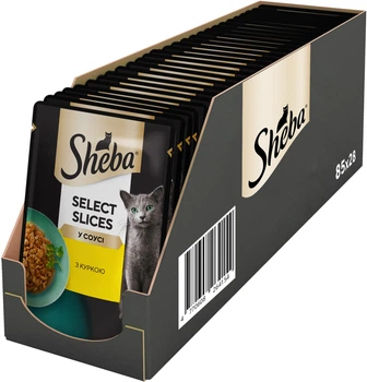 Вологий корм для кішок Sheba Select Slices з куркою у соусі 85 г