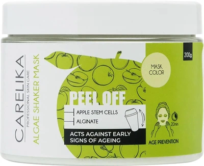 Маска-шейкер для лица с эффектом пленки Carelika Shaker Peel Off Mask Apple Stem Cells Professional со стволовыми клетками яблока и осветляющим комплексом 200 г (4751039280531)