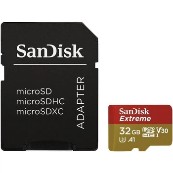 Карта памяти Sandisk i 32GB microSDHC V30 UHS-I U3 R100/W60MB/s Extreme Action + SD (SDSQXAF-032G-GN6AA)