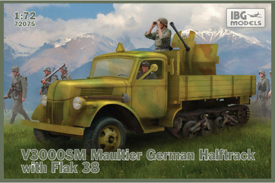Model do składania IBG V30000 SM Maultier German Halftrack With Flak 38 skala 1:72 (5907747901353)
