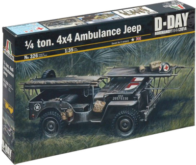 Model do składania Italeri 1/4 Ton 4X4 Ambulance Jeep skala 1:35 (8001283003261)
