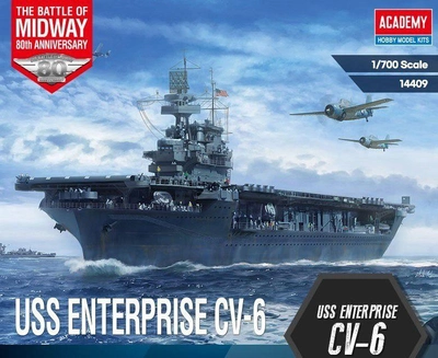 Збірна модель Academy USS Enterprise CV-6 The Battle of Midway 80th Anniversary масштаб 1:700 (8809845380702)