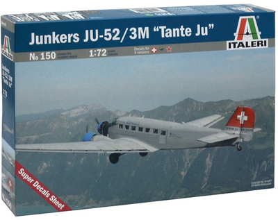 Збірна модель Italeri Junkers Junkers JU-52/3 M Tante Ju масштаб 1:72 (8001283801508)